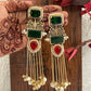 Ira Heritage Earrings Green Red