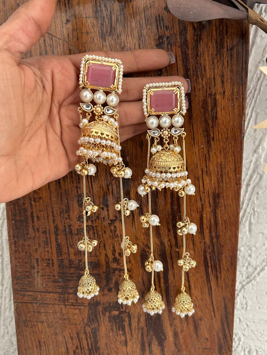 Shikara Earrings Pink Gold