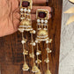 Shikara Earrings Maroon Gold