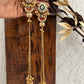 Ira Long Kashmiri Earrings