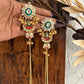 Ira Long Kashmiri Earrings