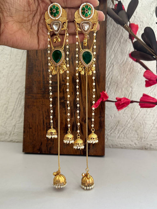 Inaaya Drop Earrings Green