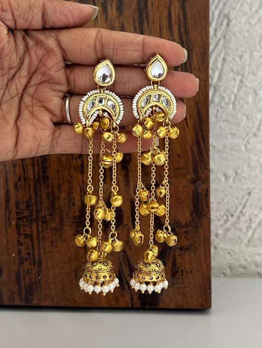 Vanya Gold and Pearl Jhumkas