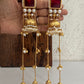 Shikara Earrings Deep Red Gold