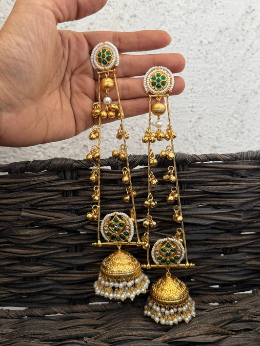 Shahista Long Kashmiri Earrings