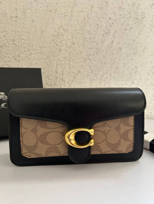 Black Beige bag with cherry charm