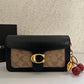 Black Beige bag with cherry charm