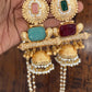 Ruhani Earrings Maroon Green