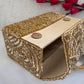 Gold Crystal Droplets Box Clutch