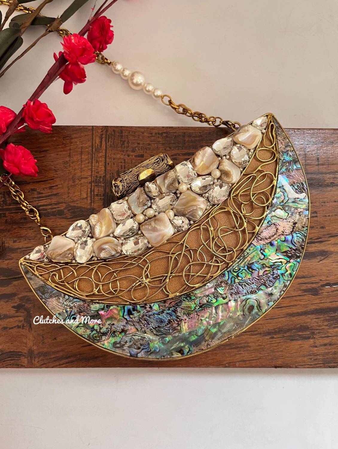Luna Mother Of Pearl Luxury Clutch