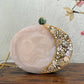 Moonstone Royal Resin Clutch Nude White