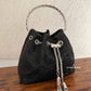 Rhinestone Bucket Bag Black