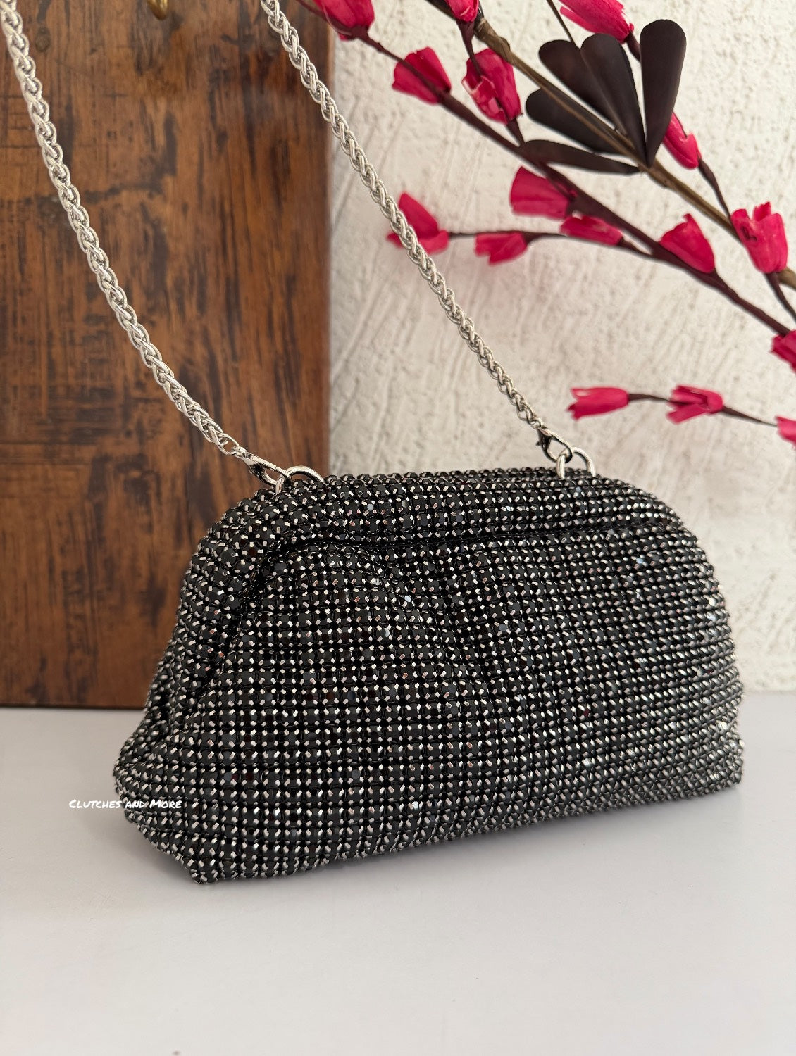Rhinestone Luxury Bag Black