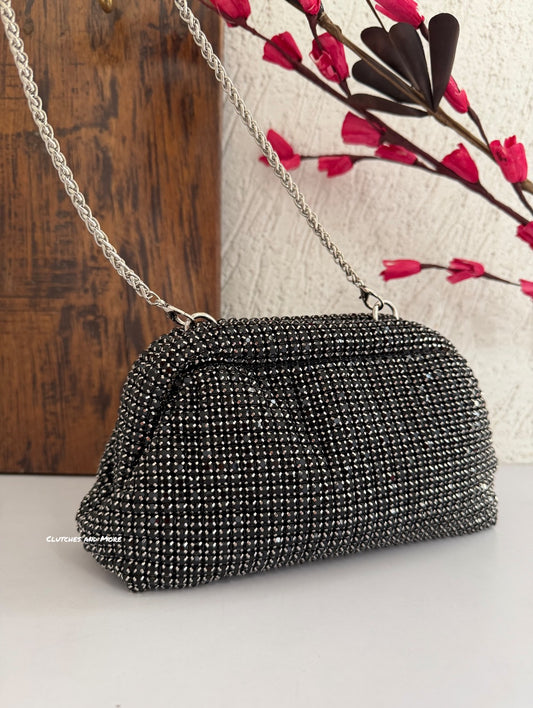 Rhinestone Luxury Bag Black