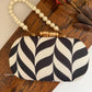 Paradise Black White Clutch