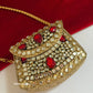 Kashish Kundan Brass Clutch Mini