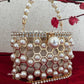 Cage Pearl Bucket Bag (Nude)