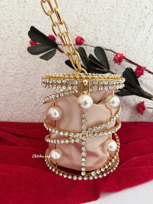 Malaika Cage Bag Gold