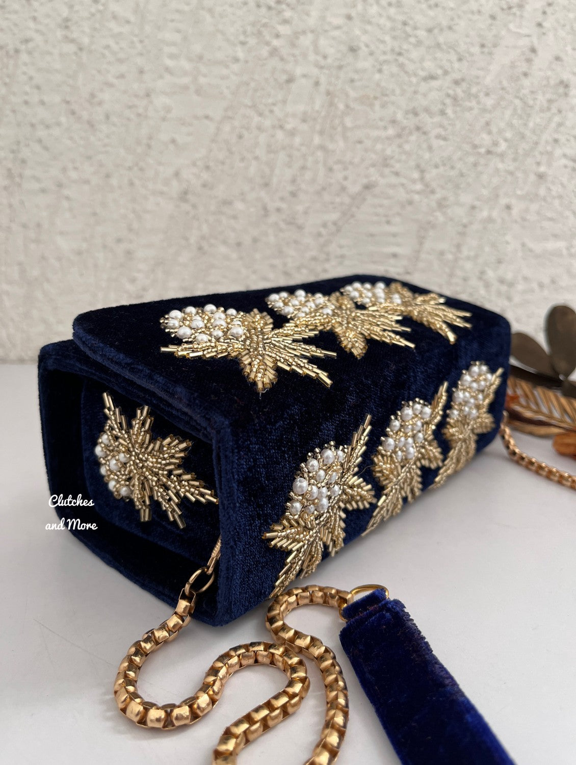 Ma Bella Box Clutch Blue