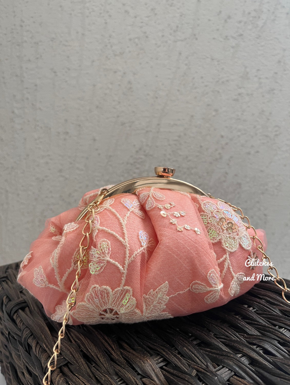 Blossom Batua bag Peach