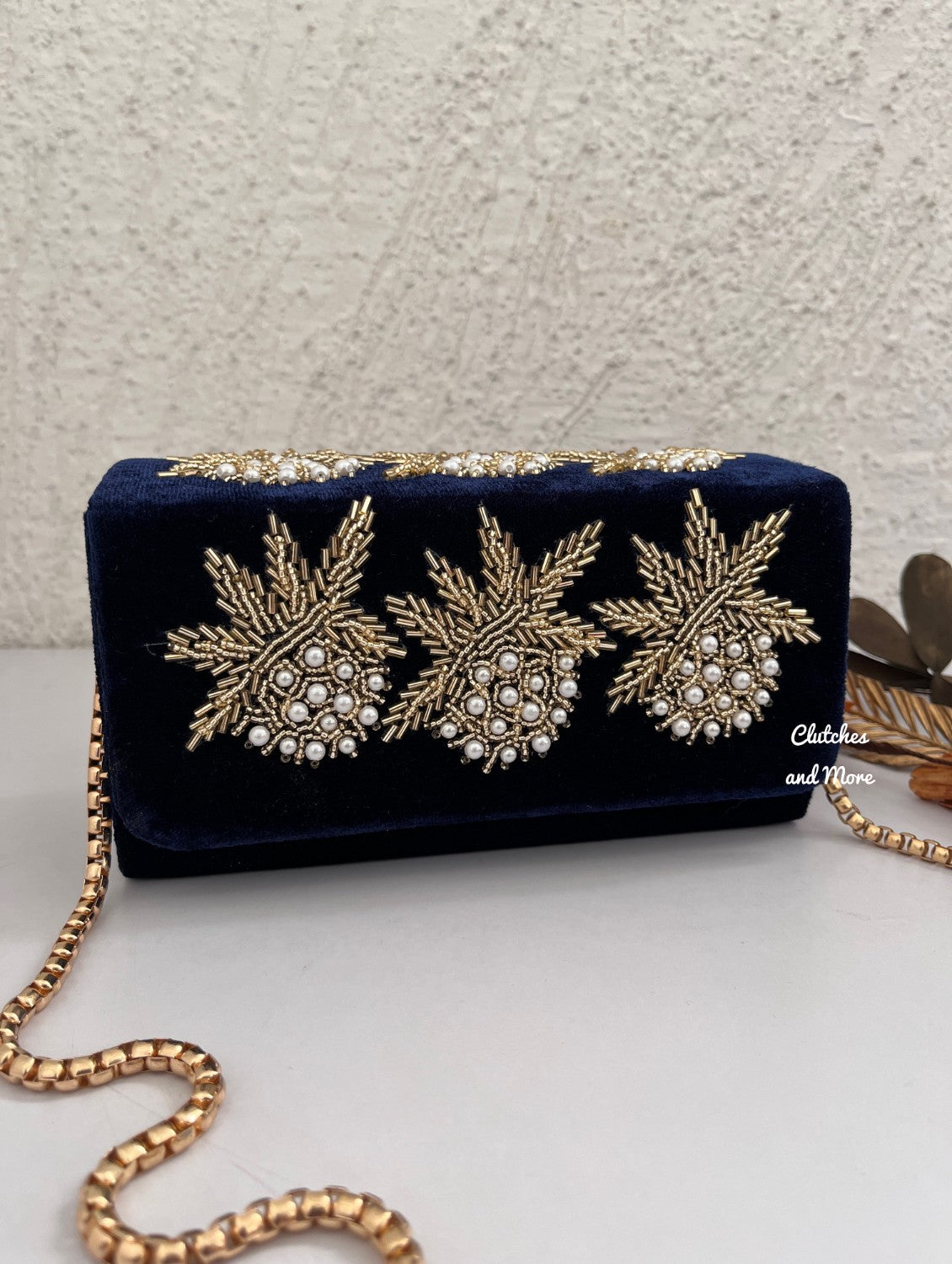 Ma Bella Box Clutch Blue