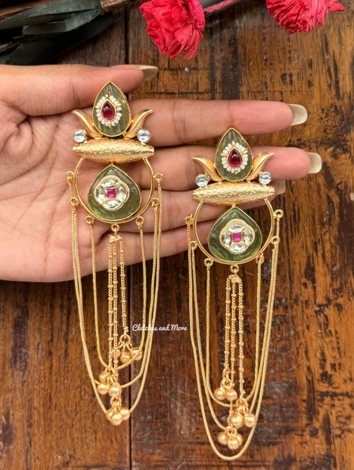 Mehek Earrings Olive Green