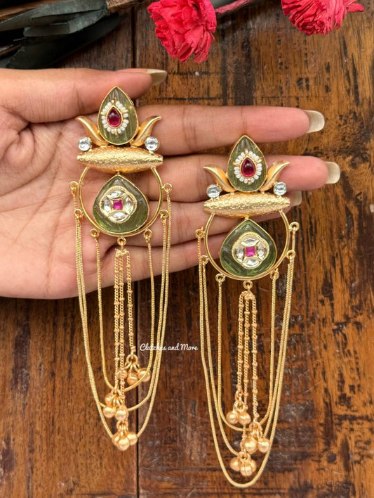 Mehek Earrings Olive Green