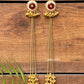 Jannat String Earrings Ruby