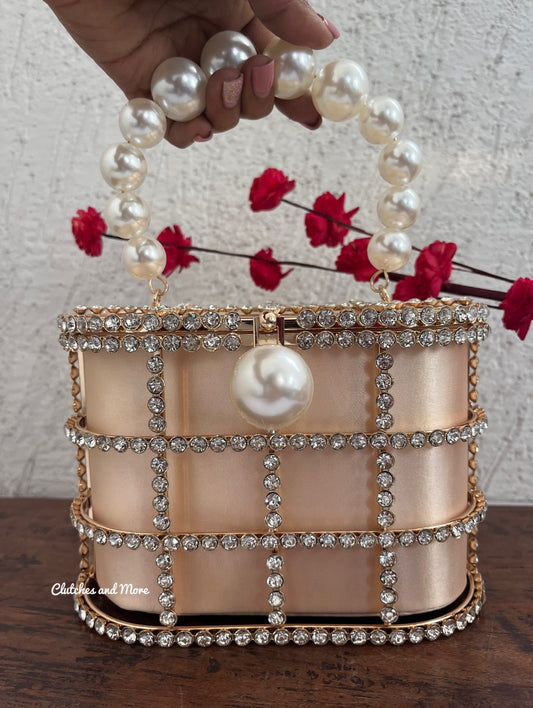 Cage Bucket Bag Gold