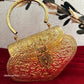 Brass Gold Heart Clutch