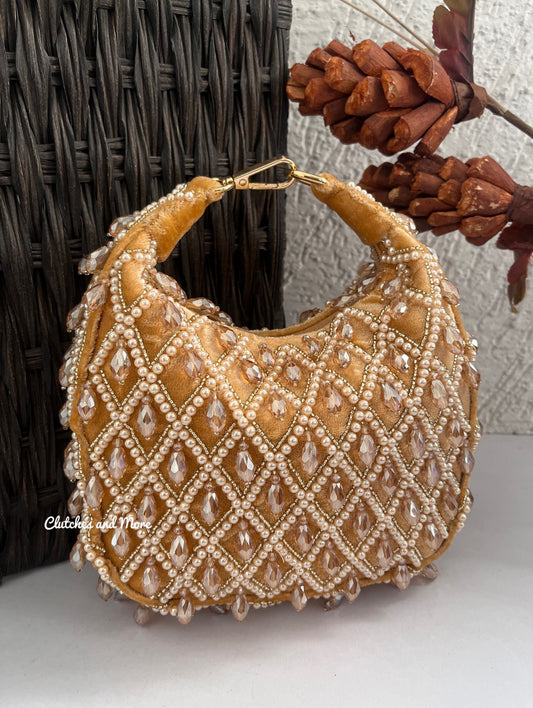 Mia Crystal Bag Gold