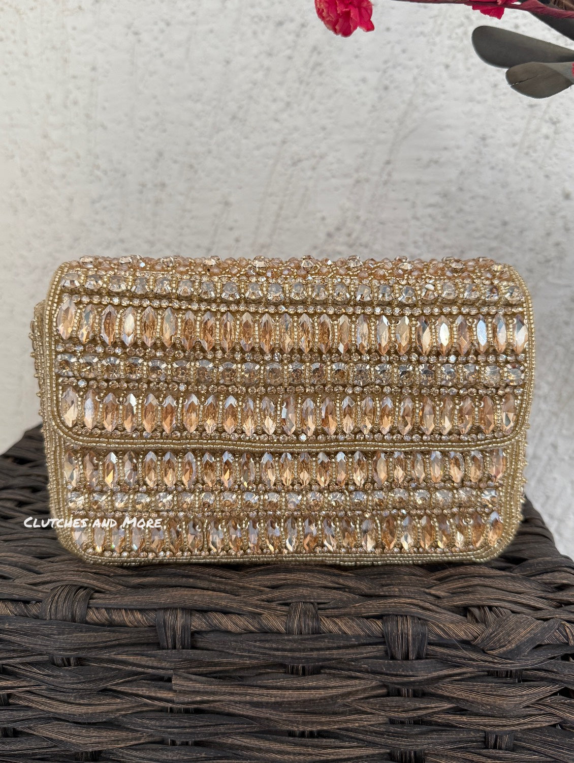 Gauhar Diamond Studded Bag Gold