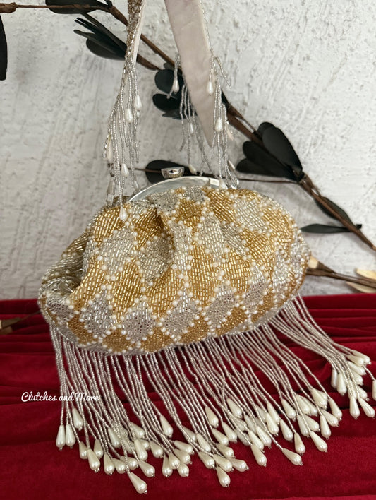 Silver Gold Batua Bag