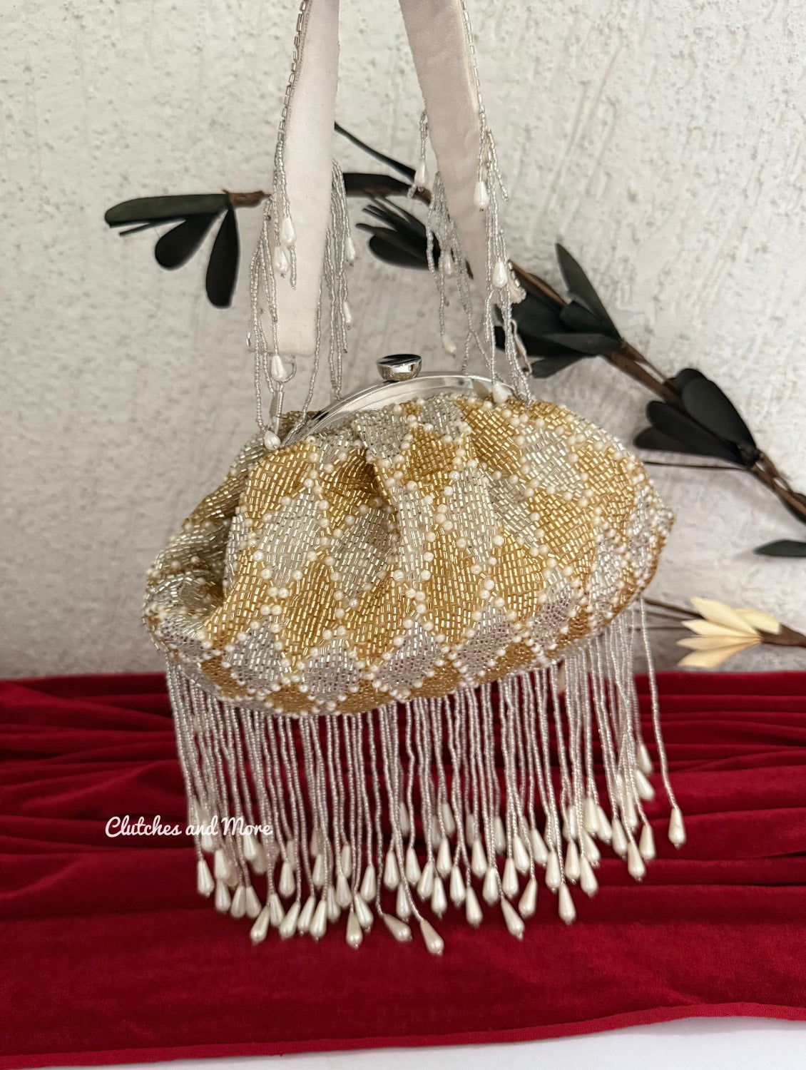 Silver Gold Batua Bag