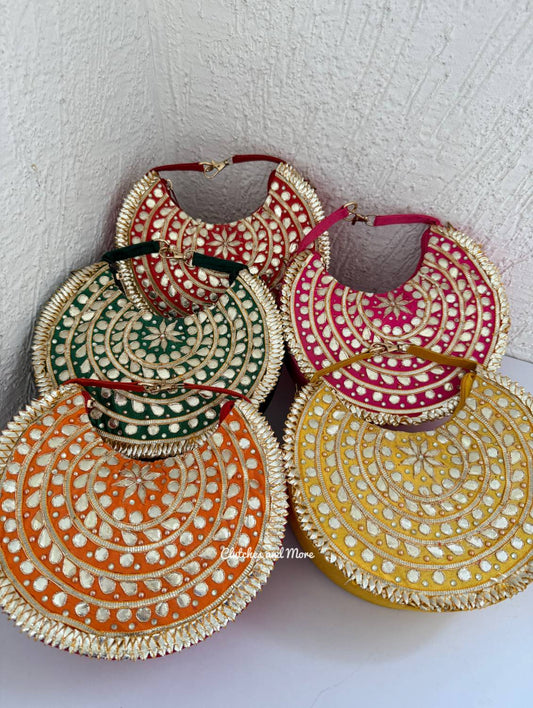 Meraki Gottapatti Chand Bags (Multiple colors)