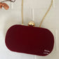 Maroon Gold Capsule Clutch