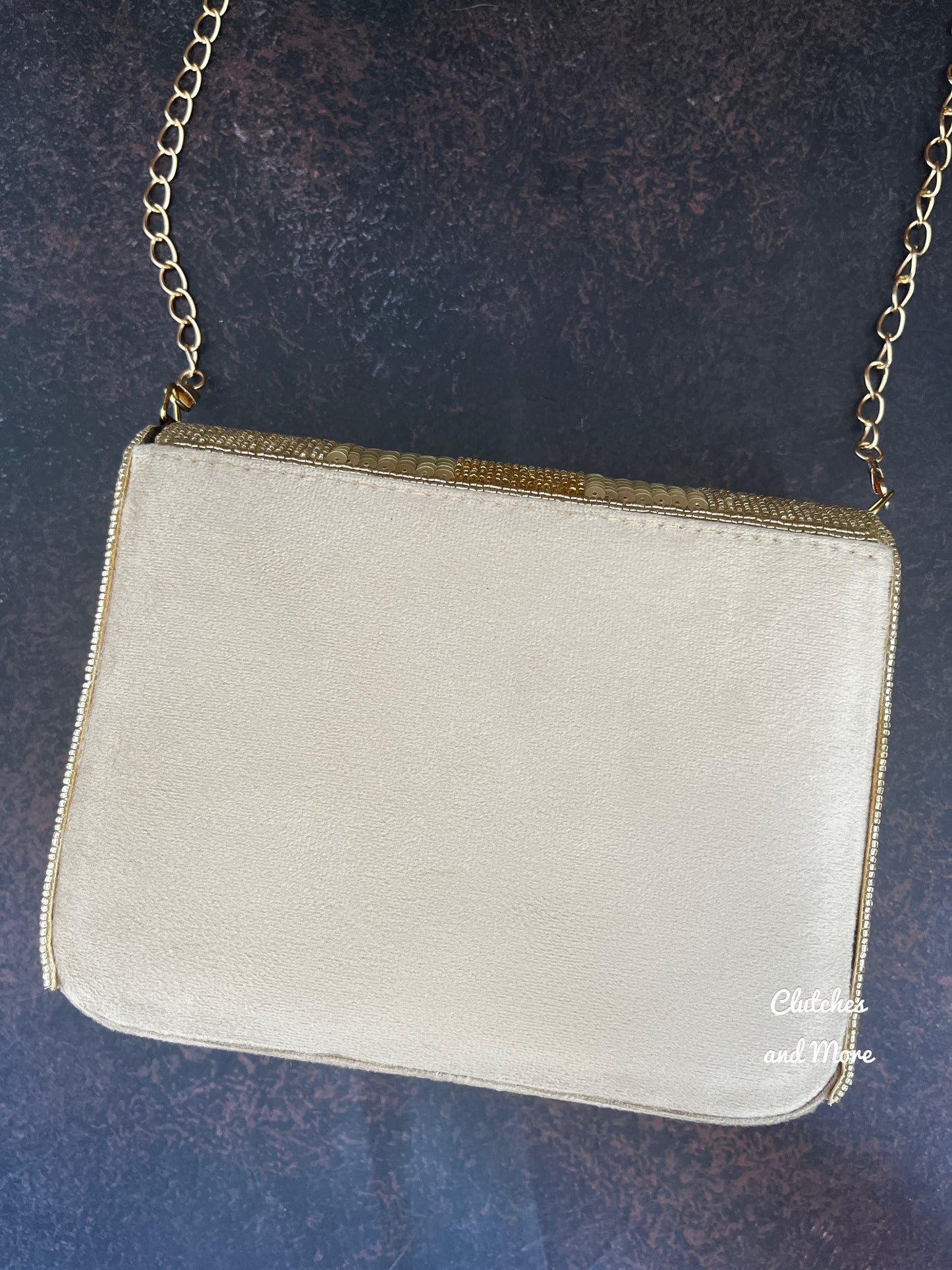 Gold Sequence Flap Bag