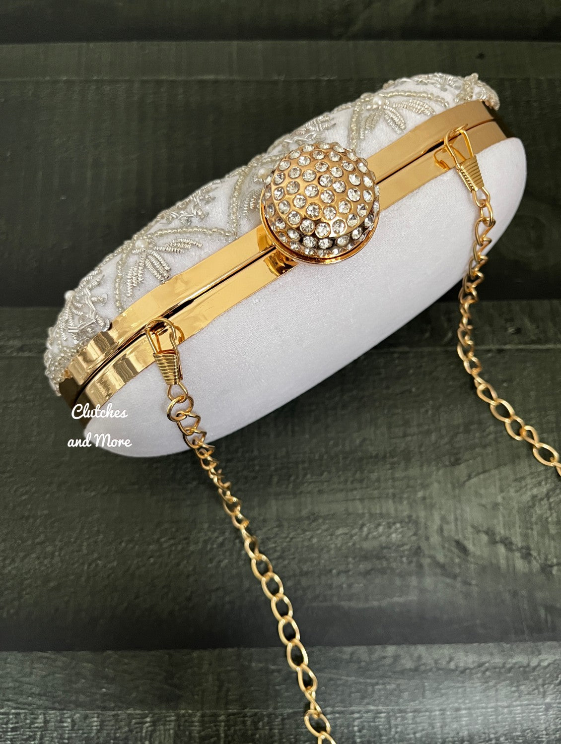 White Capsule Clutch