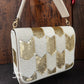 White and Gold Flap Bag