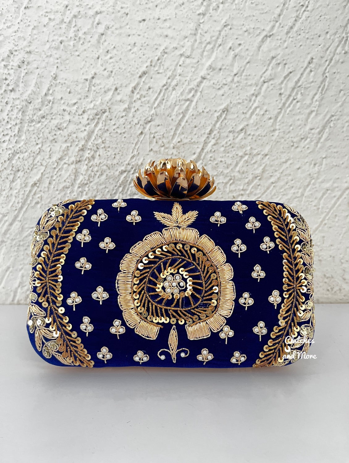 Blue Ethnic Clutch