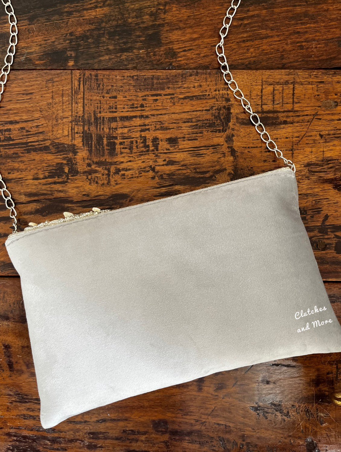 Silver Shell Envelope Bag