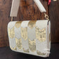 White and Gold Flap Bag