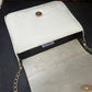 White and Gold Flap Bag