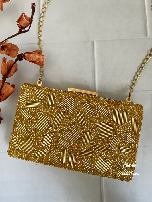 Gold Modern Affair Clutch