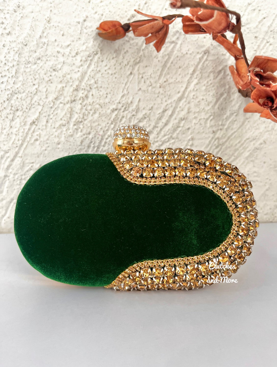 Green Capsule Diamond clutch