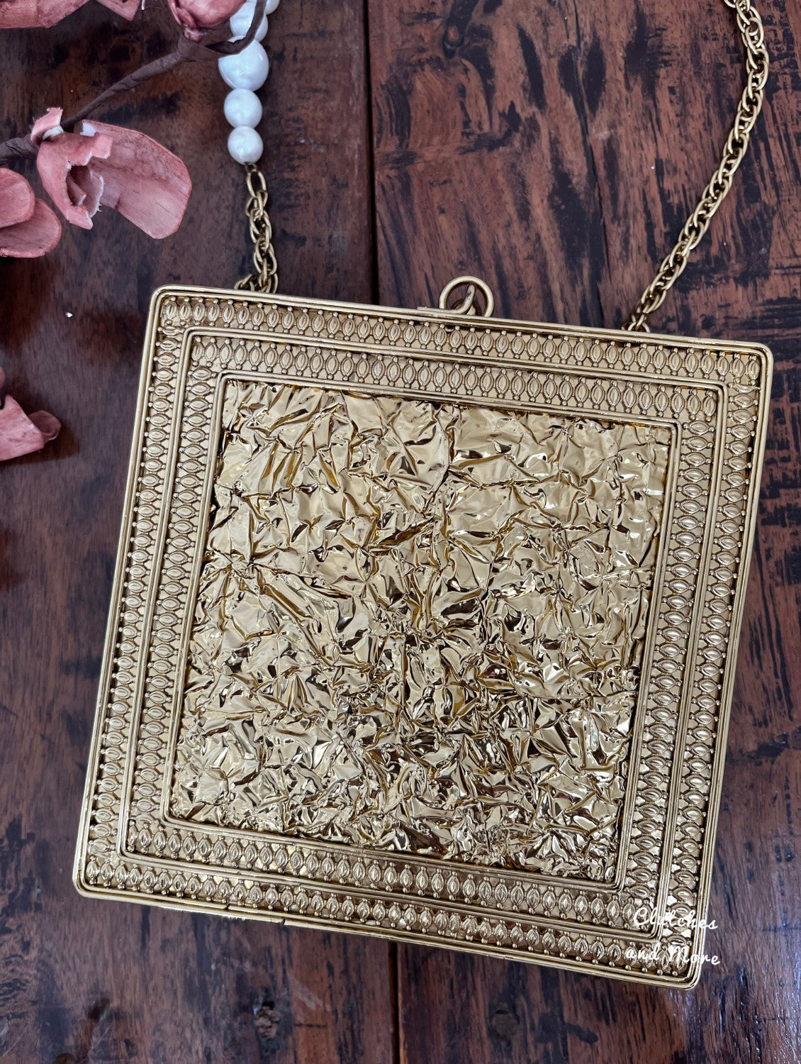 Square Mother of Pearl luxury clutch