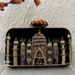 Taj Black Ethnic Clutch