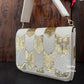 White and Gold Flap Bag