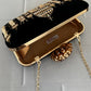 Taj Black Ethnic Clutch