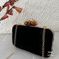 Taj Black Ethnic Clutch